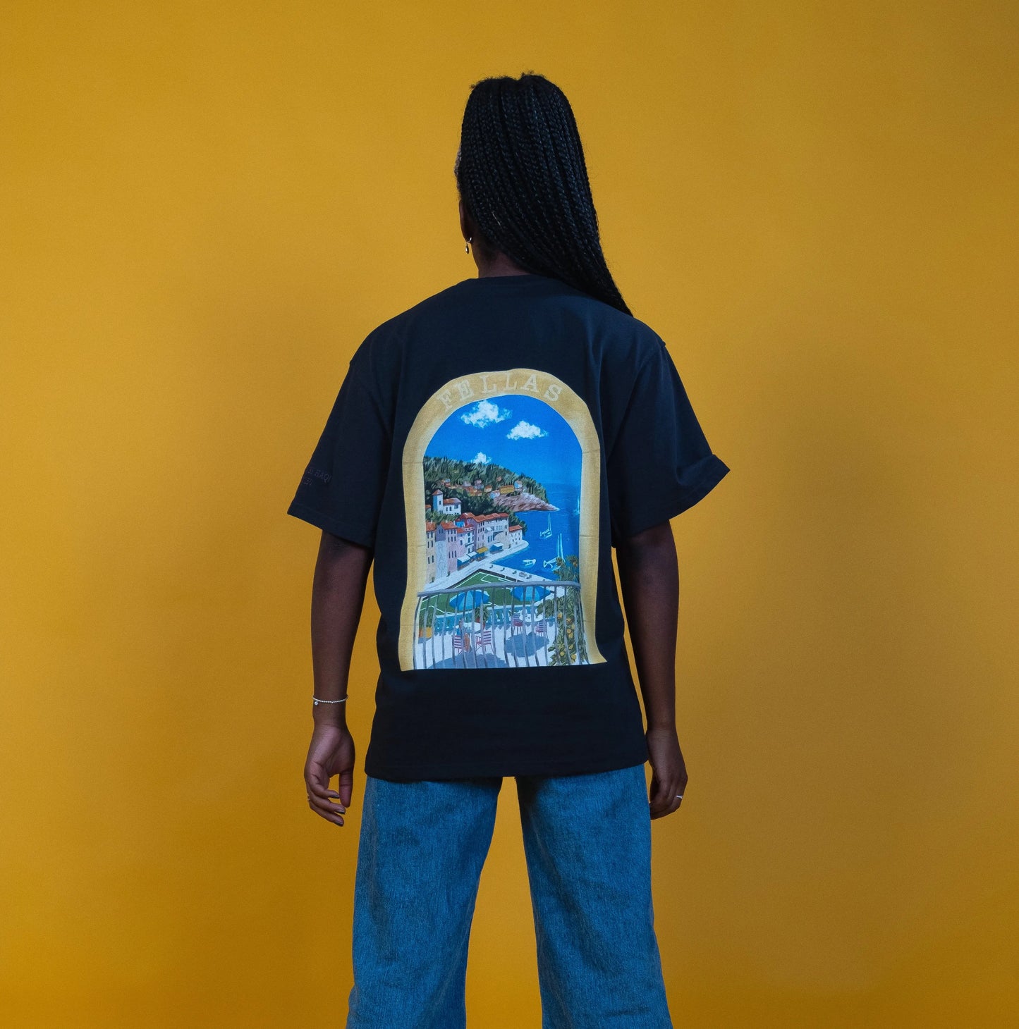 OVERSIZED FELLAS WORLD T-SHIRT BLACK FELLASBYHAQI.COM